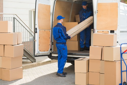House movers preparing a local flat move in Elephant and Castle