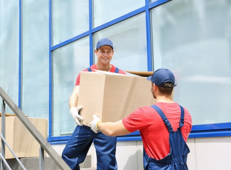 Loading furniture into a van near Elephant and Castle