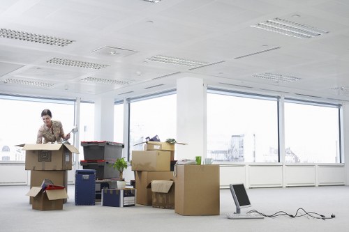Checklist and packing materials for a house move