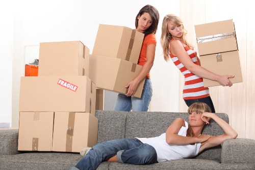 Loading furniture for a man and van job near Elephant and Castle flats
